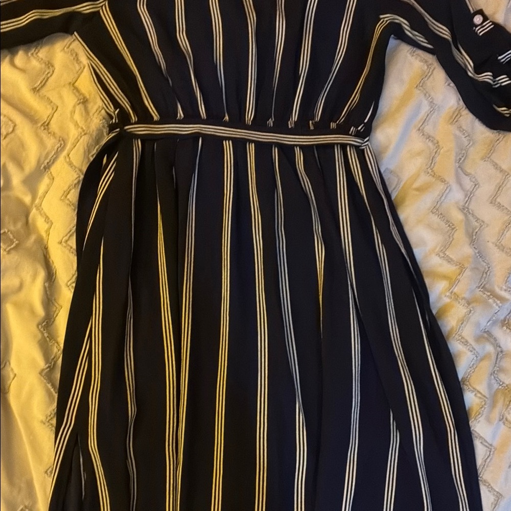 Monteau Striped Button-Up Shirt Dress - Picture 9 of 11
